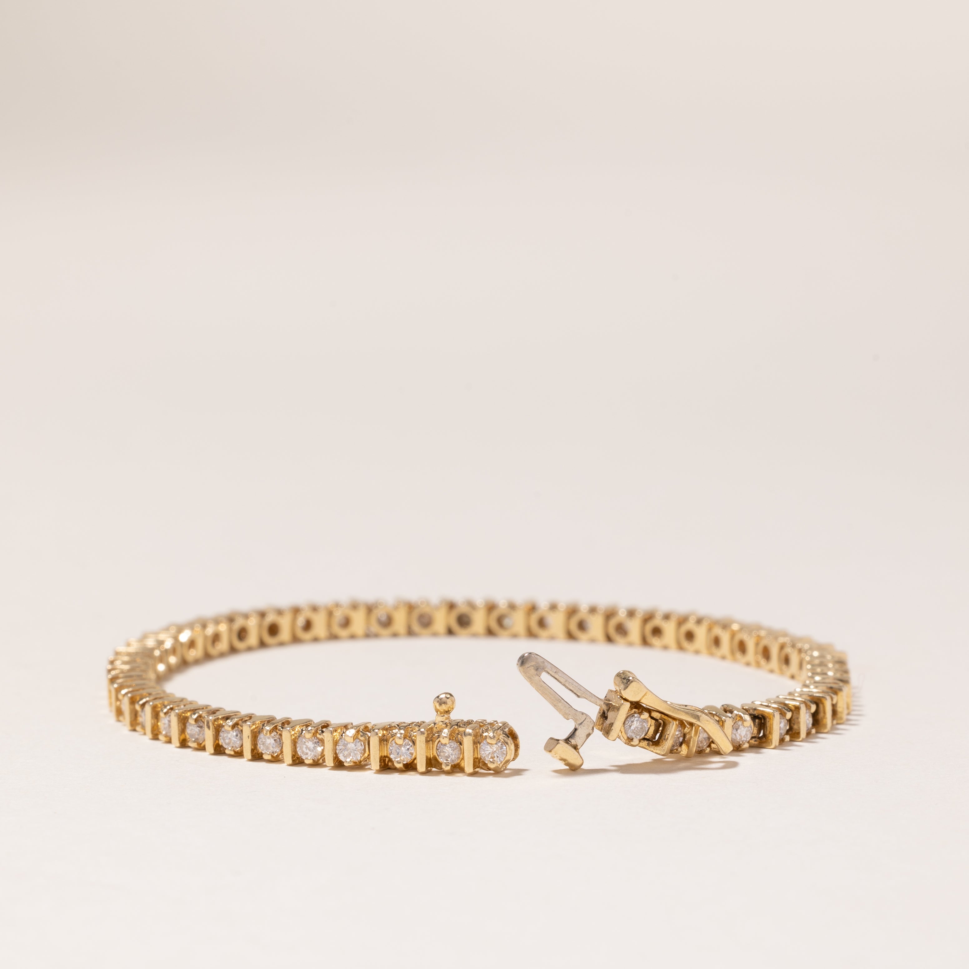 14K Yellow Gold Tennis Bracelet | 1.25ctw | 6.75" |