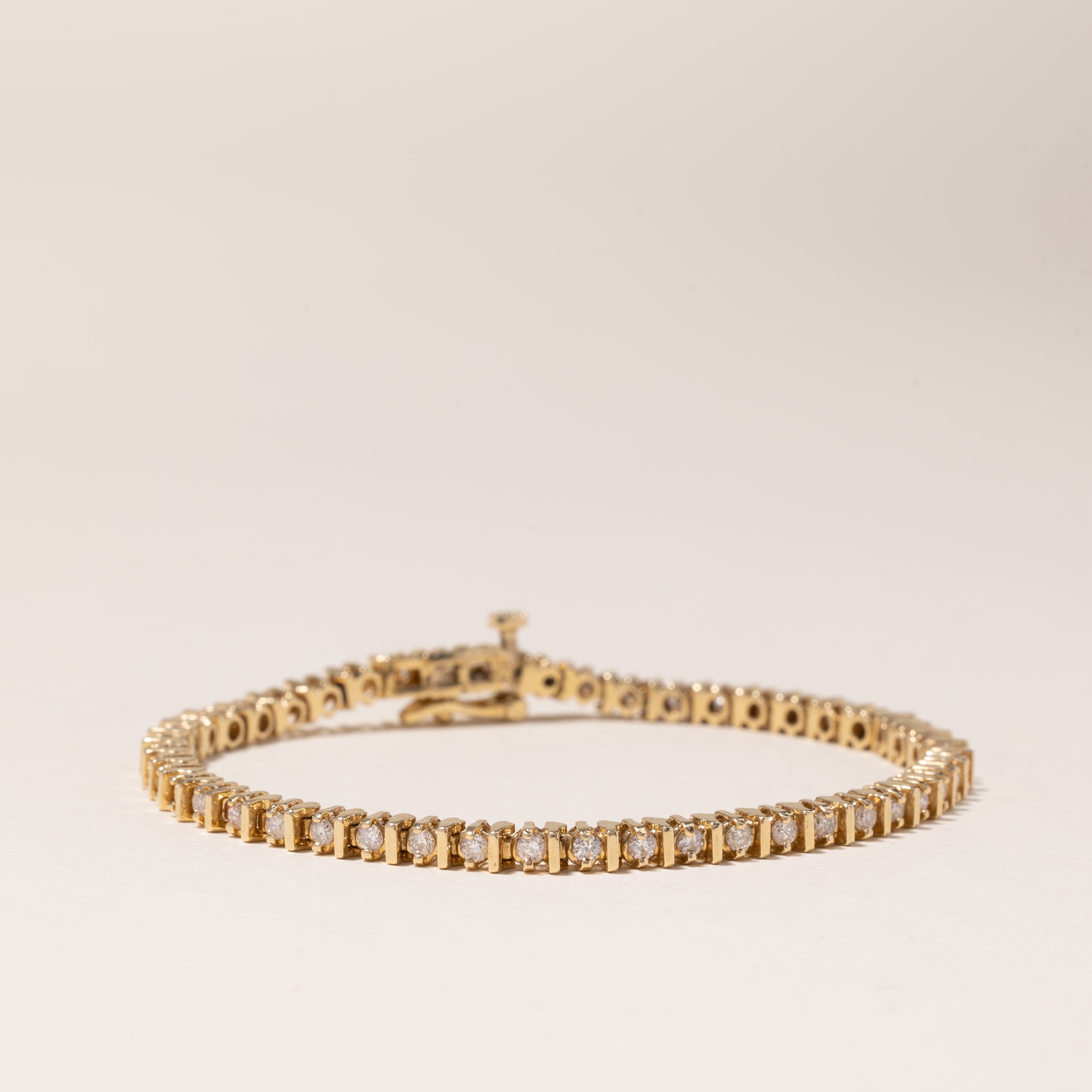 14K Yellow Gold Tennis Bracelet | 1.25ctw | 6.75" |