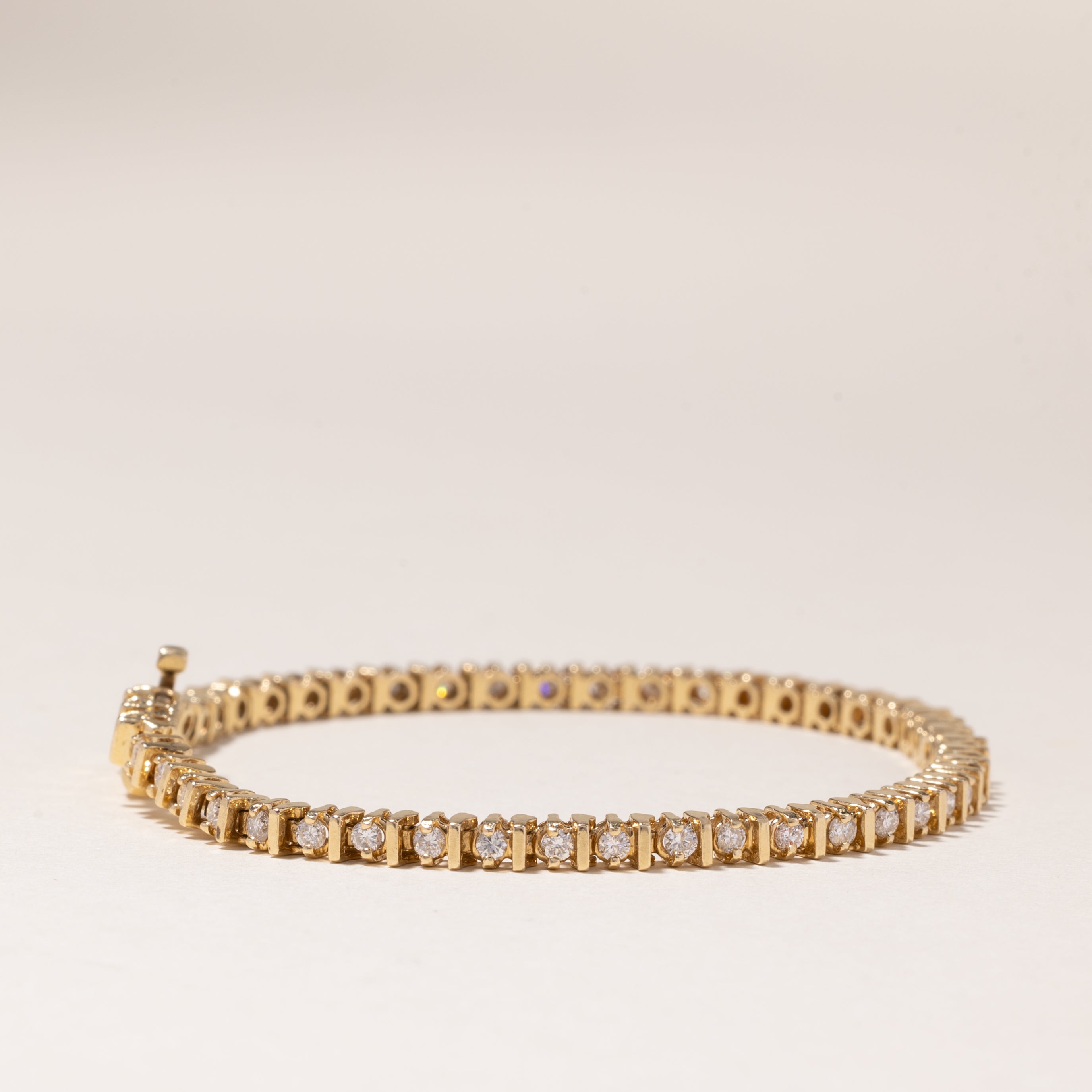 14K Yellow Gold Tennis Bracelet | 1.25ctw | 6.75" |
