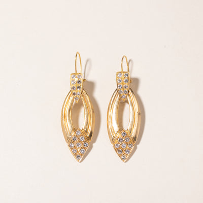 18K Yellow Gold Diamond Drop Earrings | 0.55ctw |