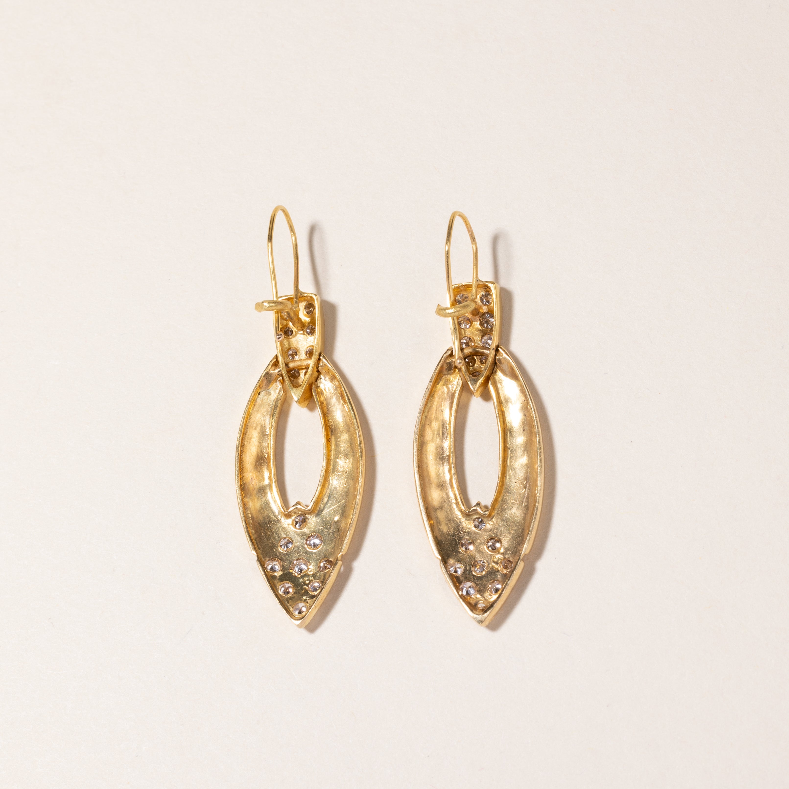 18K Yellow Gold Diamond Drop Earrings | 0.55ctw |