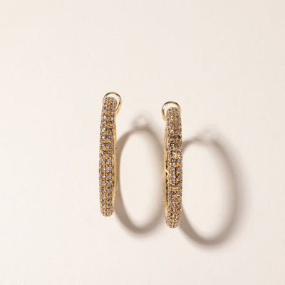 18K Yellow Gold Diamond Hoop Earrings | 5.97ctw |