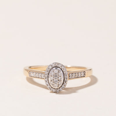 10K Yellow Gold Diamond Cluster Ring | 0.34ctw | SZ 9.25