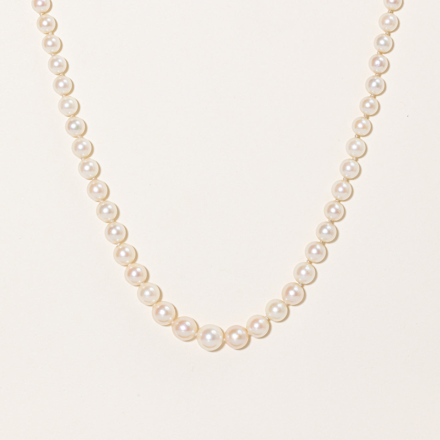 Collier de perles de culture et diamants | 0,03 ct | 51 cm | 