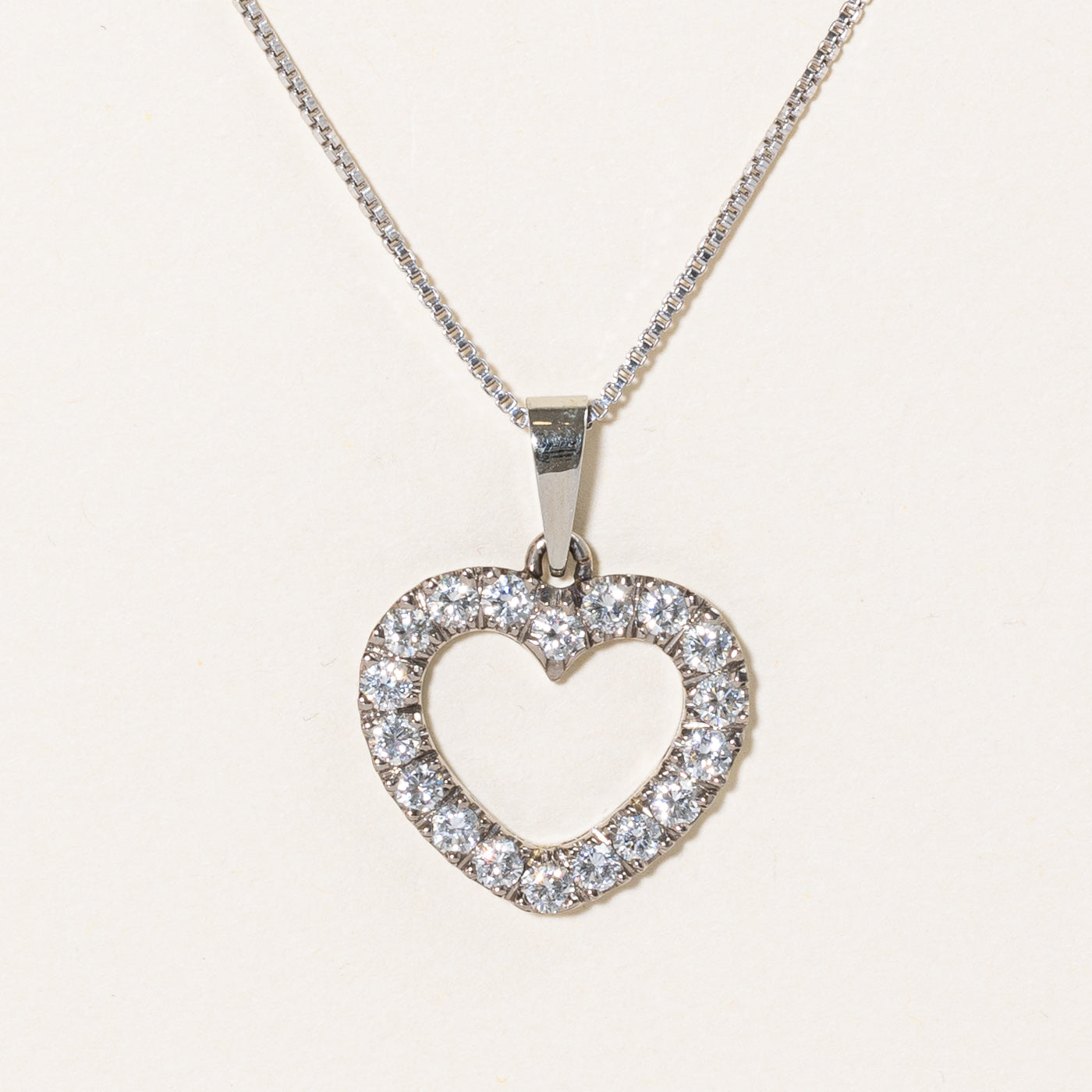 Diamond Heart Pendant Necklace | 1.62ctw | 17" |