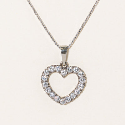 Diamond Heart Pendant Necklace | 1.62ctw | 17