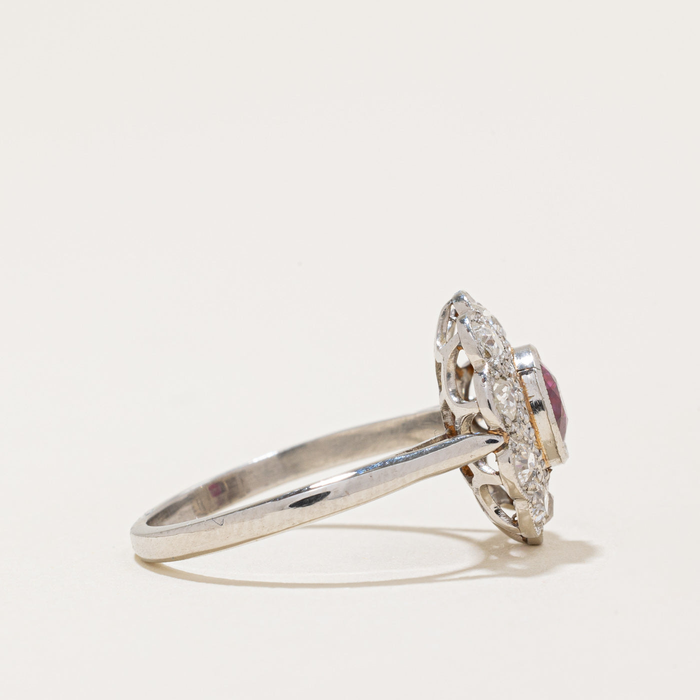 Antique Ruby & Diamond Ring | 0.65ct, 0.60ctw | SZ 5.75 |