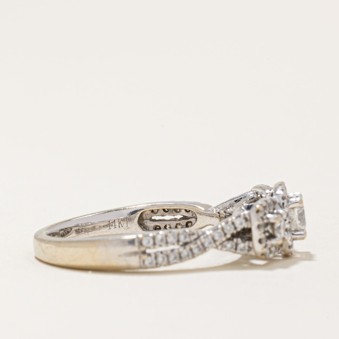 Bague de fiançailles Vera Wang en diamants et saphirs | 0,95 ct, 0,05 ct | Taille 8,25 | 