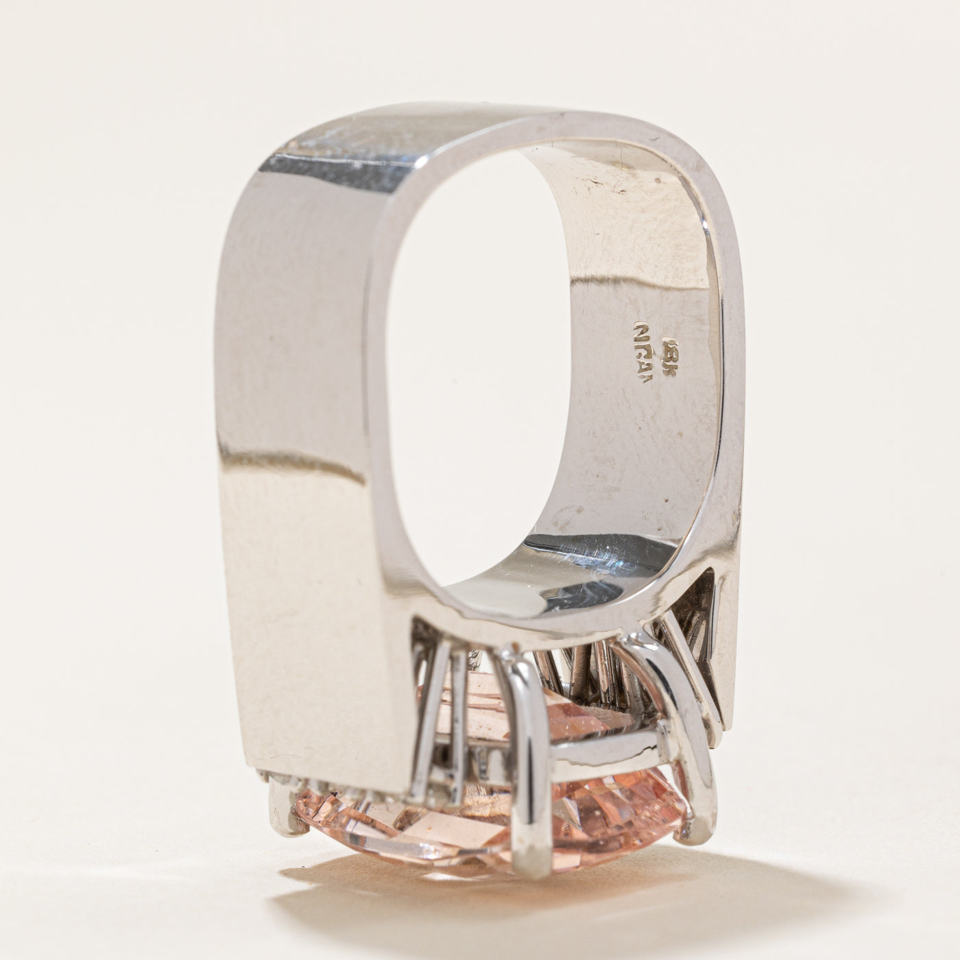 Kunzite & Diamond Cocktail Ring | 8.50ct, 0.33ctw | SZ 5.75 |