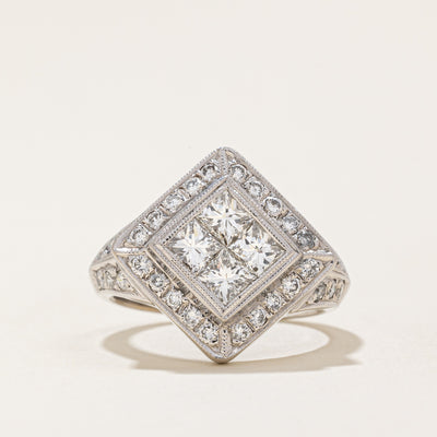 Diamond Cocktail Ring | 1.50ctw | SZ 5.25 |