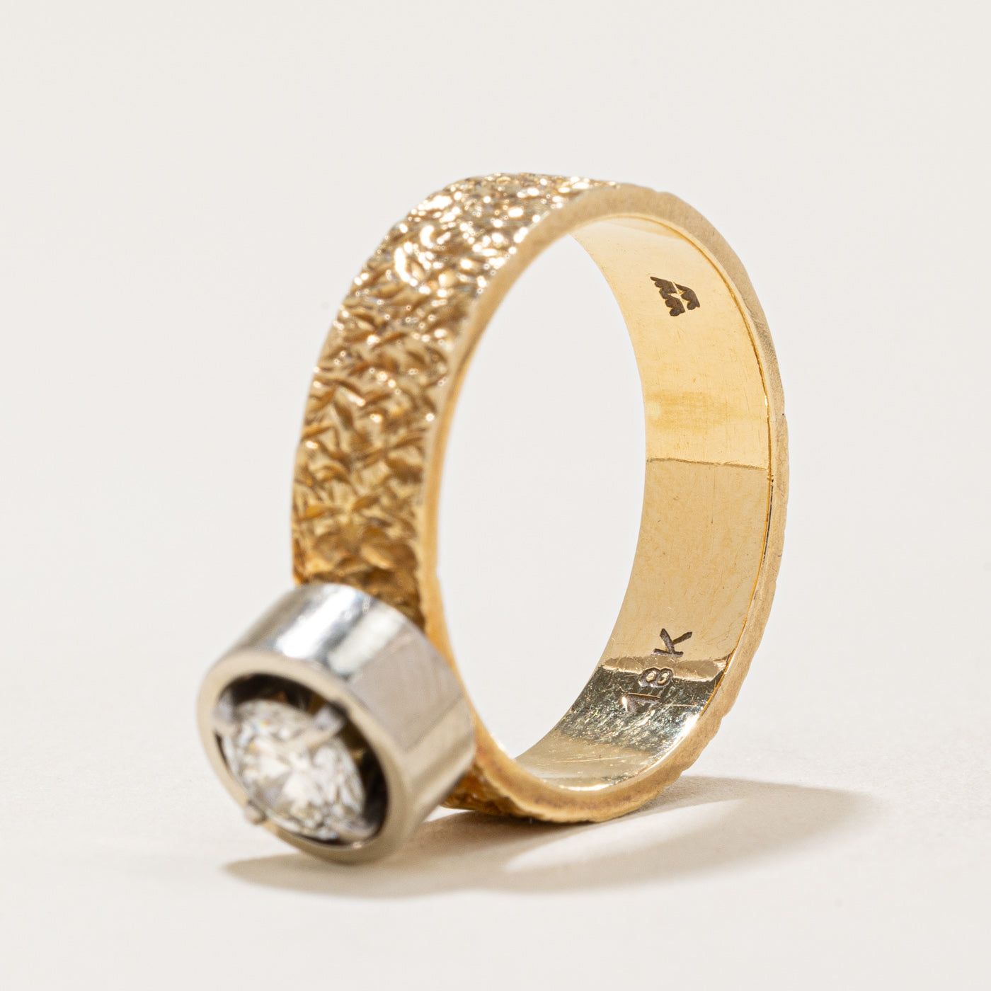 Diamond Textured Ring | 0.40ct | SZ 6.25 |