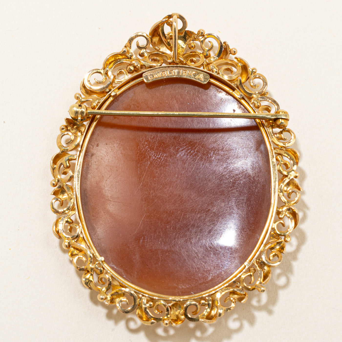 'Cavelti' Carved Shell Cameo Brooch & Pendant | 30.00ct |