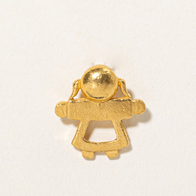 24k Yellow Gold Child Pendant