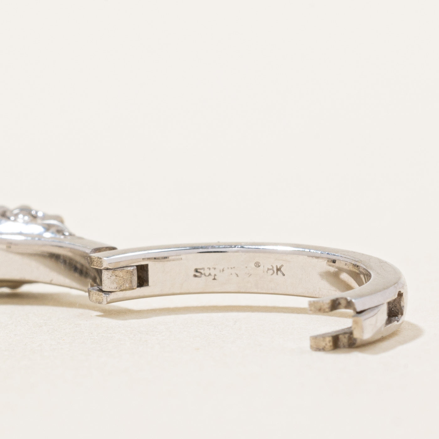 Bague charnière vintage en diamant taille ancienne | 2,00 ct | Taille 5,75 | 