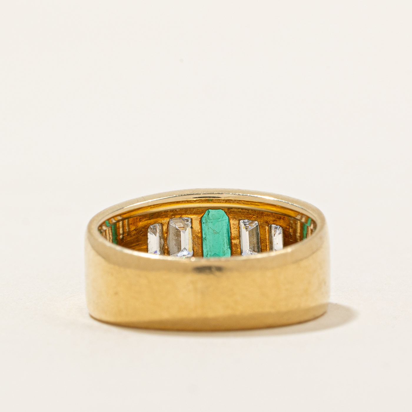 'Brinkaus' Diamond & Emerald Ring | 1.00ctw, 0.35ct | SZ 4.75 |