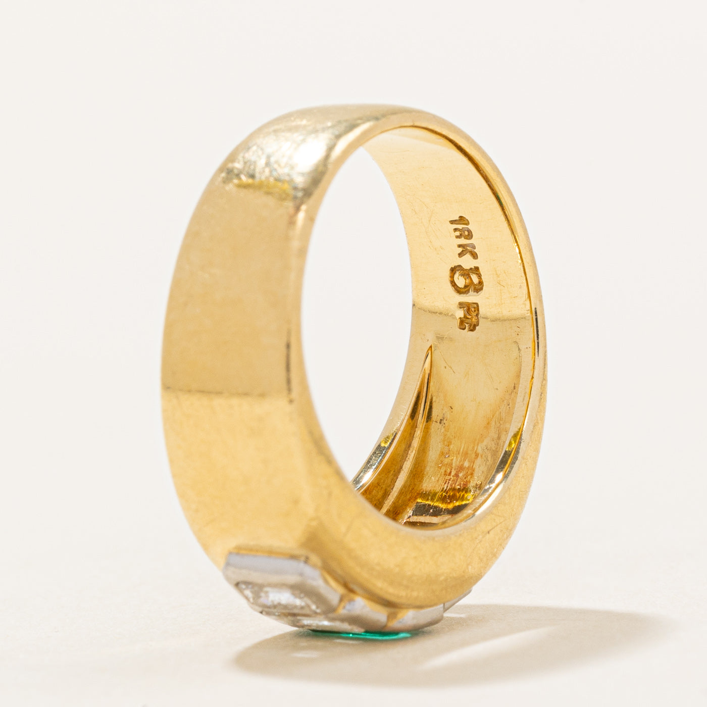 'Brinkaus' Diamond & Emerald Ring | 1.00ctw, 0.35ct | SZ 4.75 |