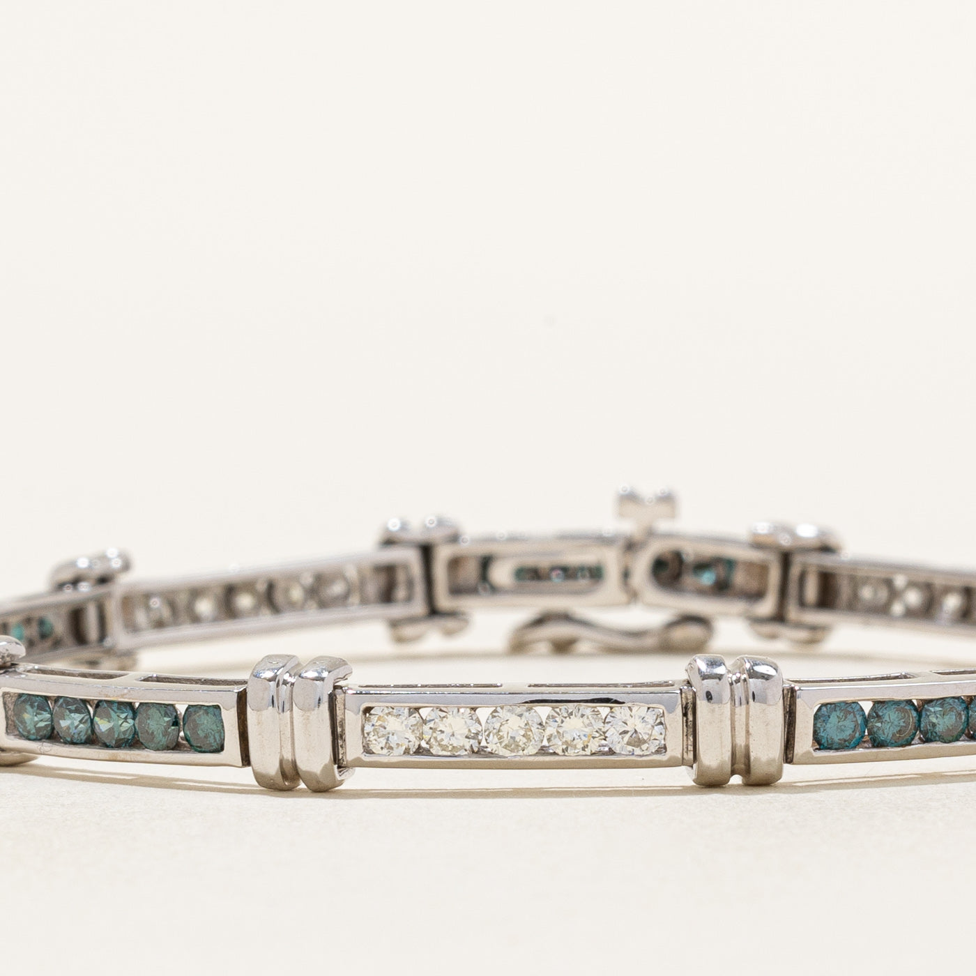 Blue & White Diamond Bracelet | 3.00ctw | 7" |