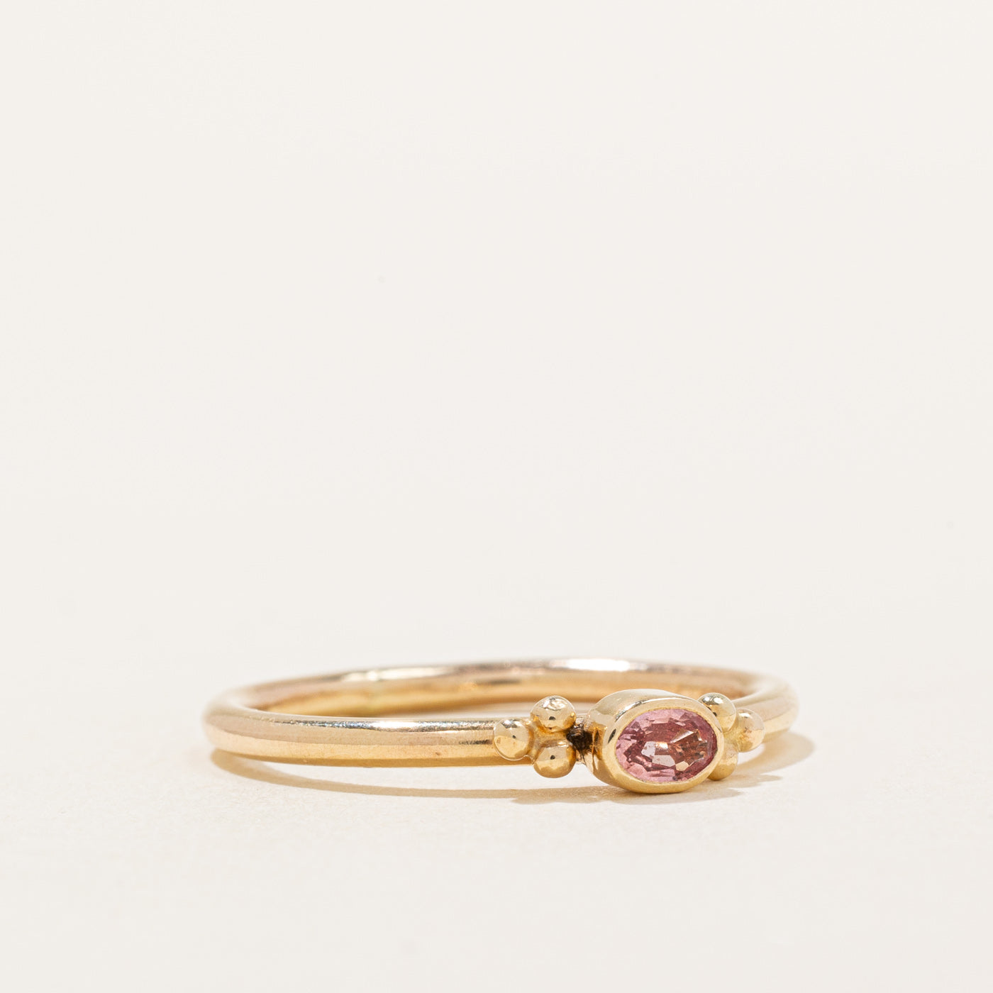 Bague saphir Padparadscha | 0,18 ct | Taille 8,5 | 