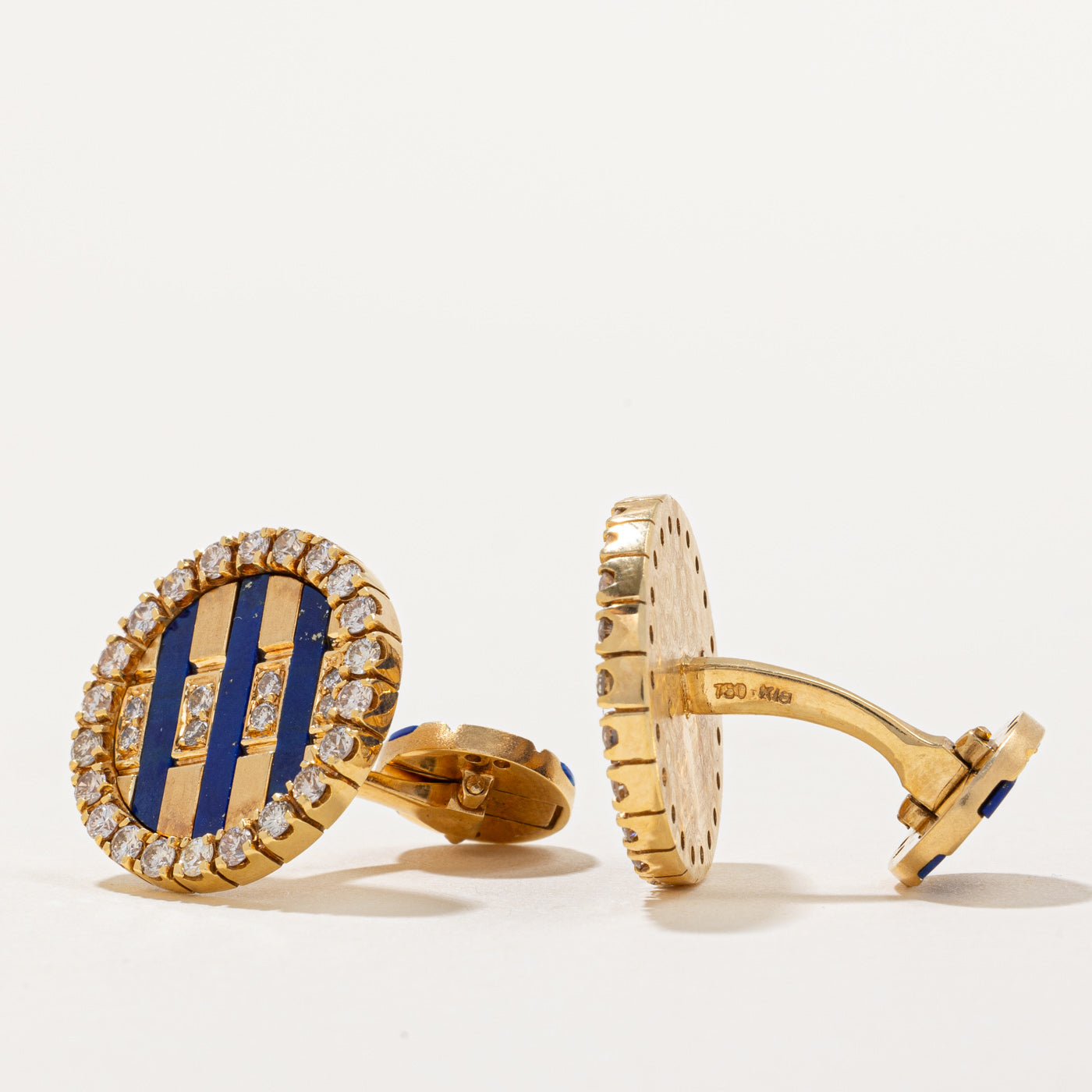 Lapis Lazuli & Diamond Cufflinks | 1.60ctw, 2.00ctw |