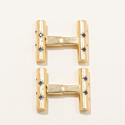 'Van Cleef & Arpels' Vintage Sapphire Cufflinks | 0.50ctw |