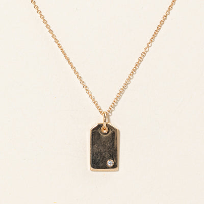 'Tiffany & Co' Diamond Pendant Necklace | 0.01ct | 16