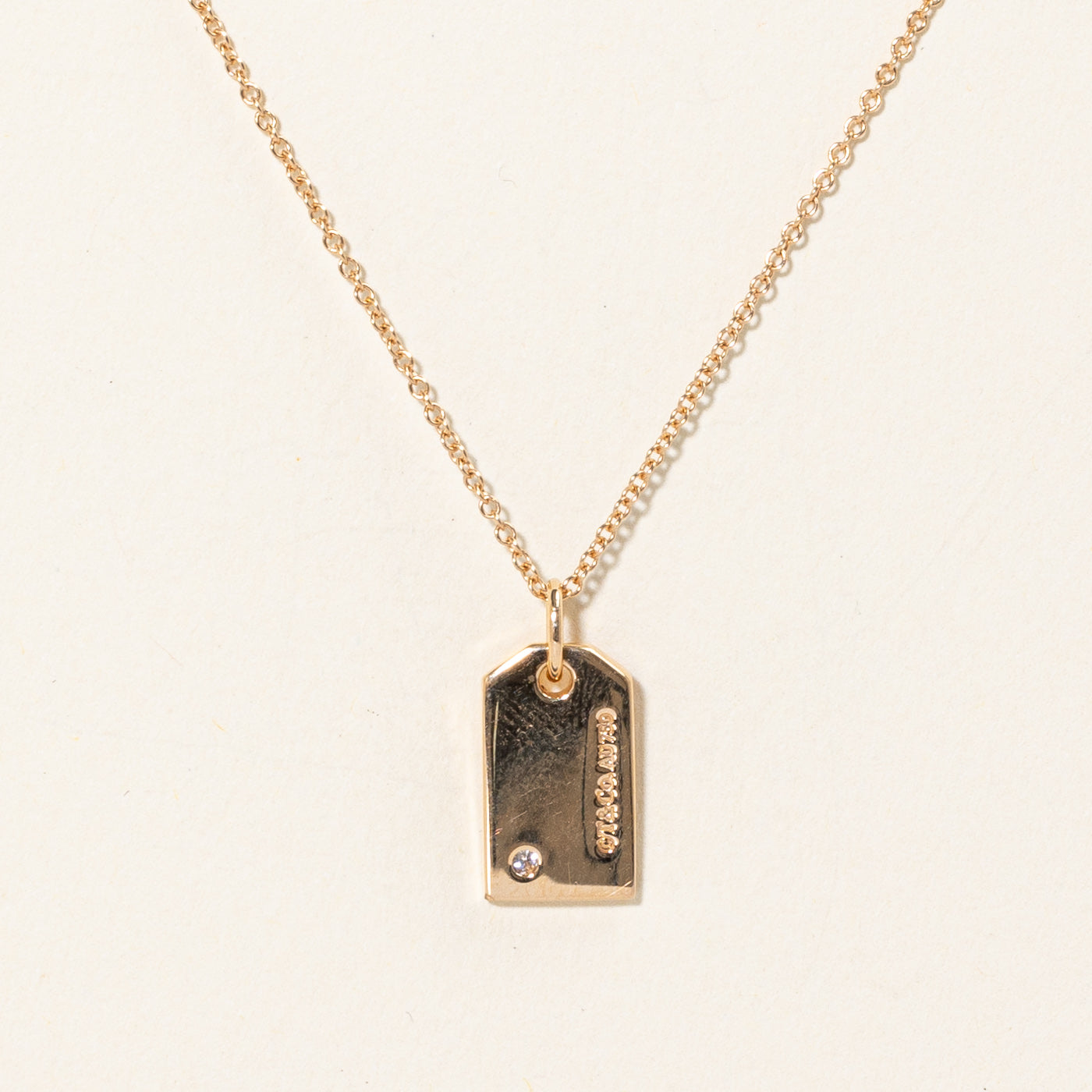 'Tiffany & Co' Diamond Pendant Necklace | 0.01ct | 16" |