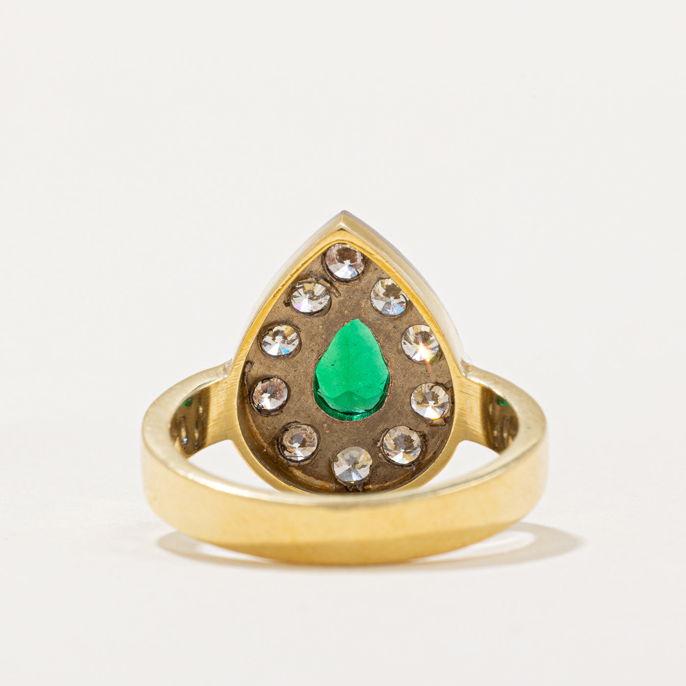 Diamond & Emerald Cocktail Ring | 0.75ctw, 0.38ct | SZ 6.5 |
