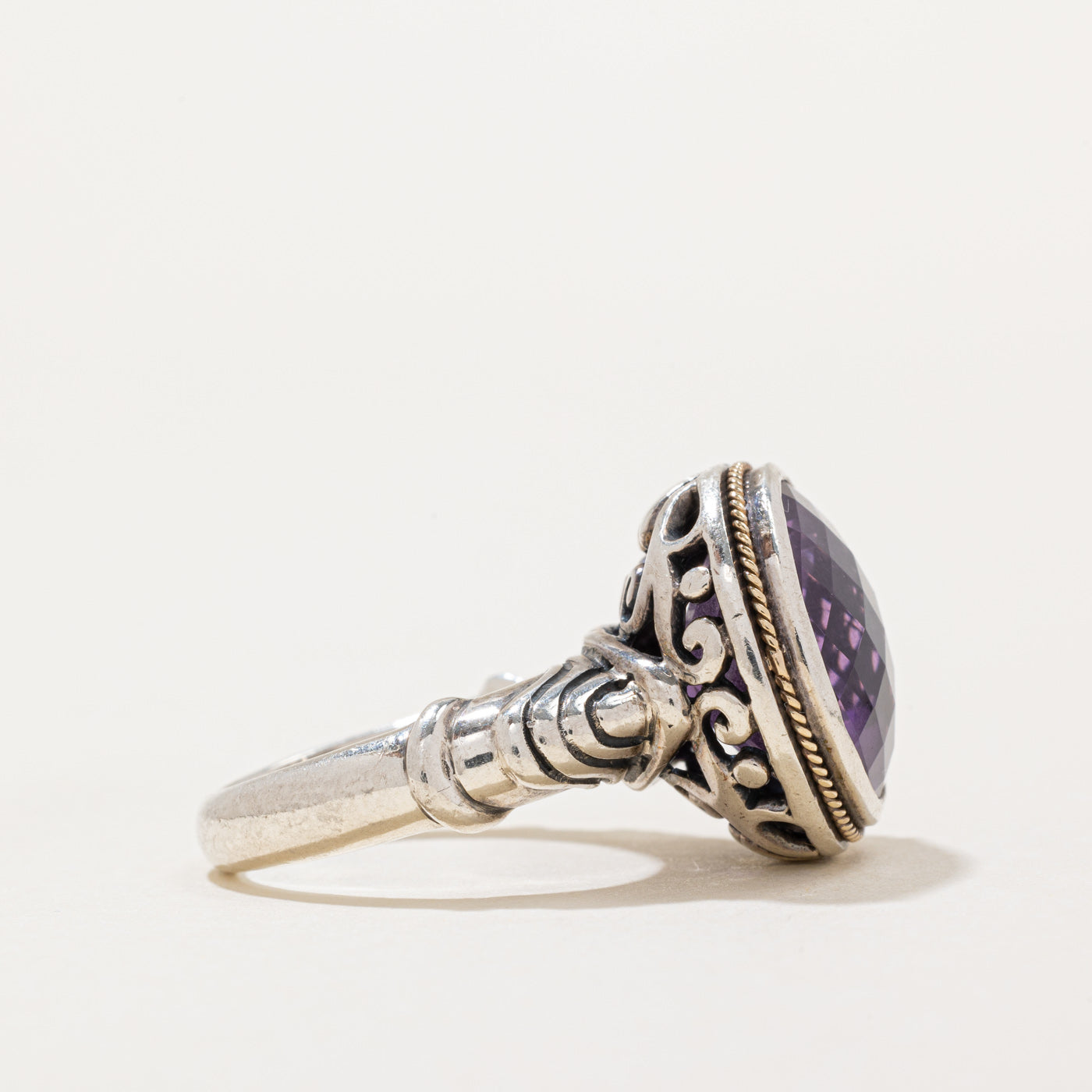 Bague cocktail en améthyste « Effy » | 8,50 ct | Taille 6,5 |