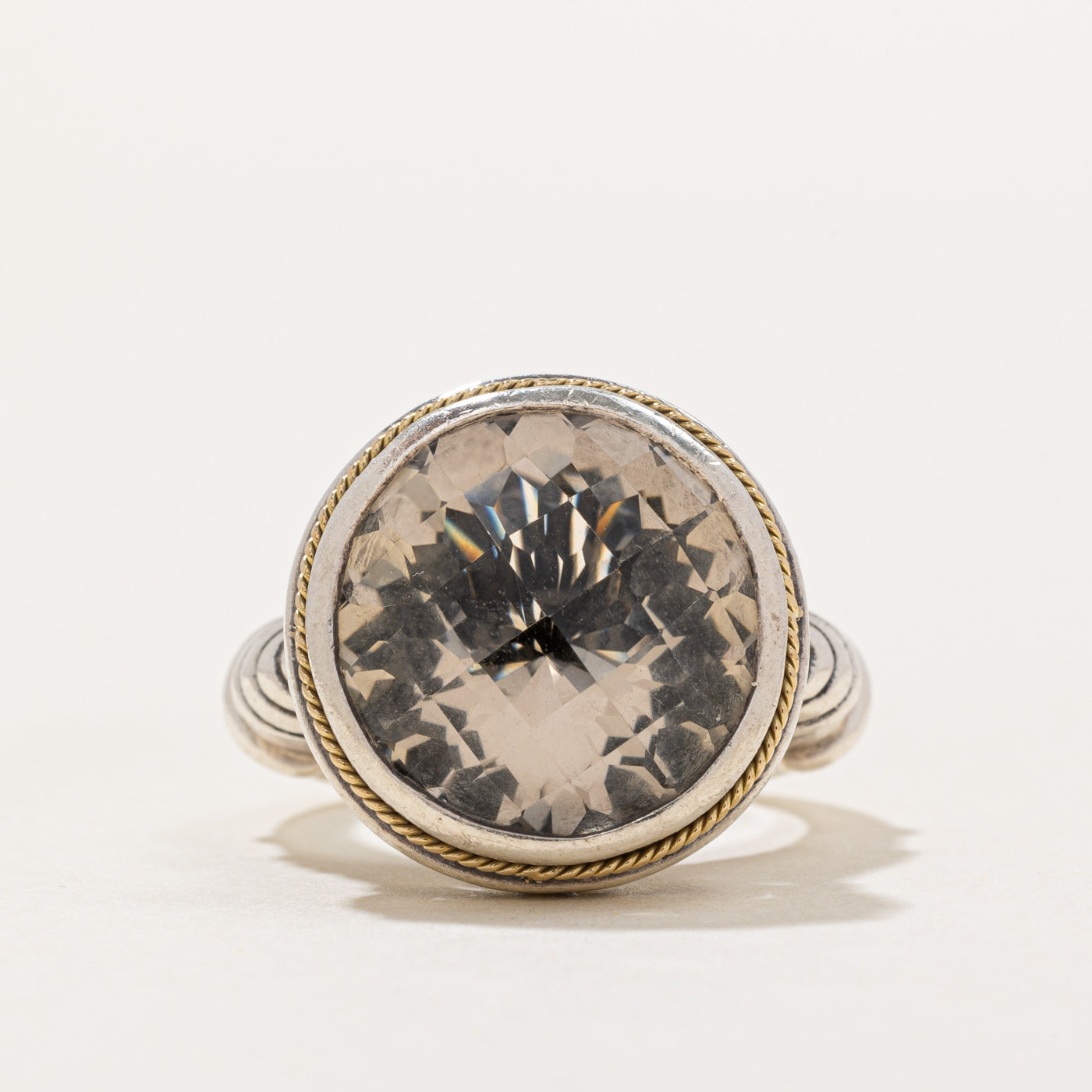 Bague cocktail en quartz « Effy » | 8,50 ct | Taille 6 |