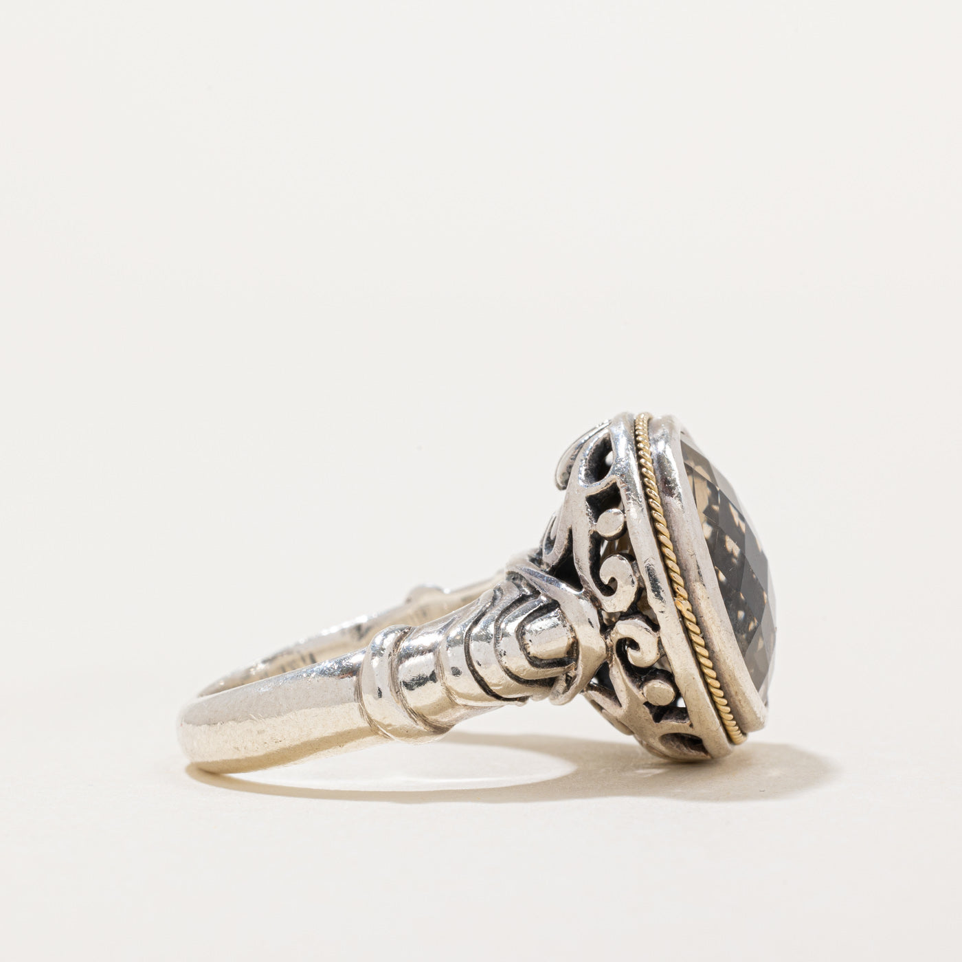 Bague cocktail en quartz « Effy » | 8,50 ct | Taille 6 |