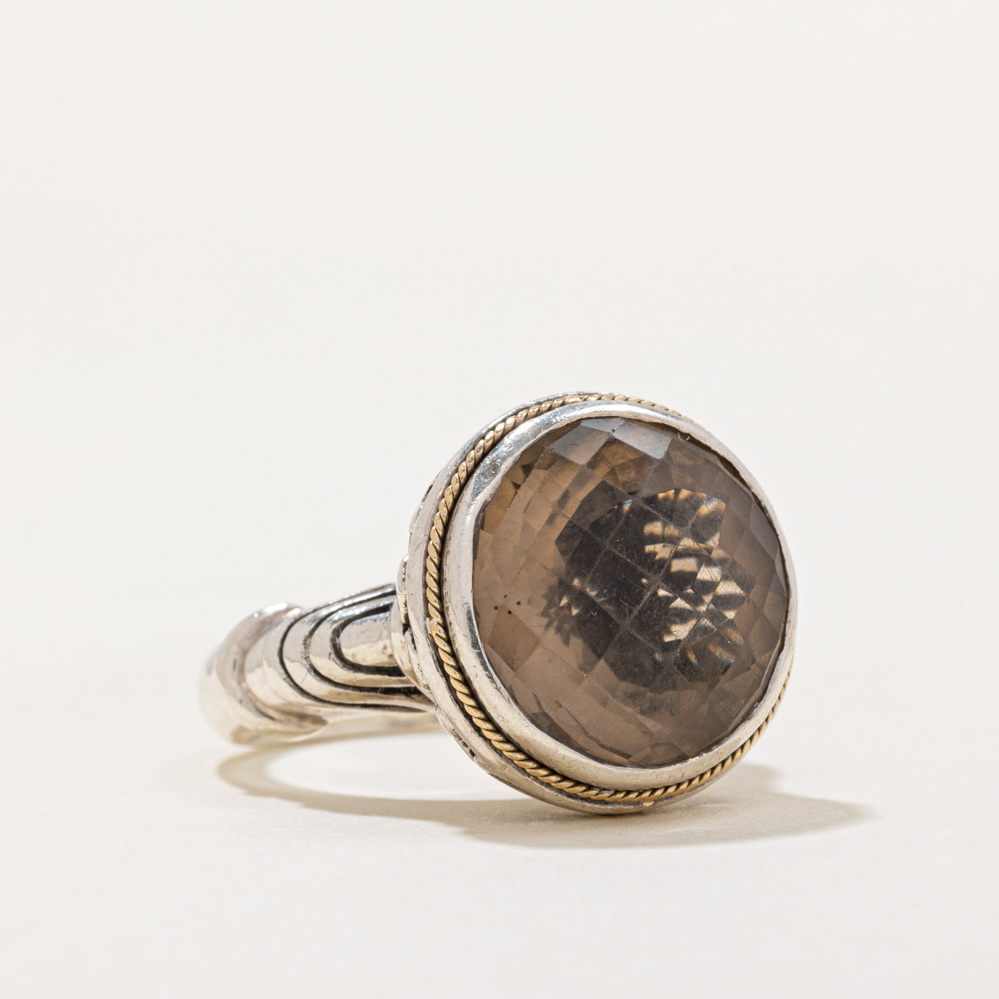 'Effy' Smoky Quartz Cocktail Ring | 8.50ct | SZ 6.75 |
