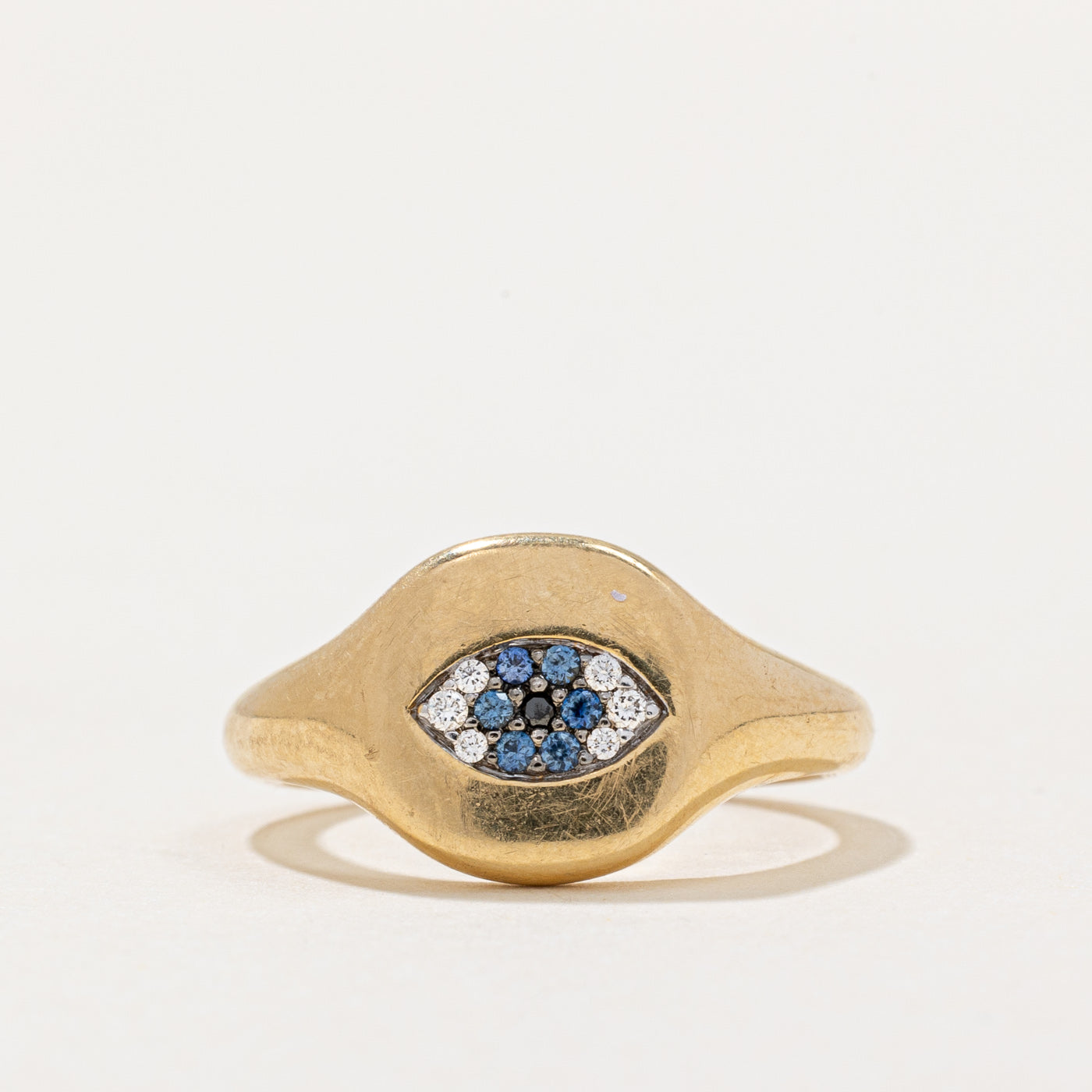 Bague œil maléfique « David Yurman » pour petit doigt | 0,09 ct | Taille 3,75 |
