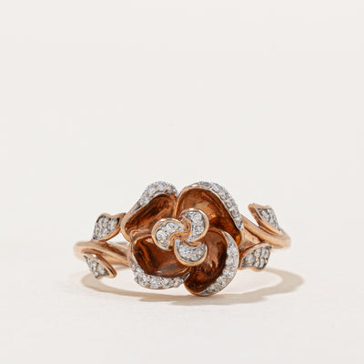 'Disney' Diamond Rose Ring | 0.15ctw | SZ 6.75 |