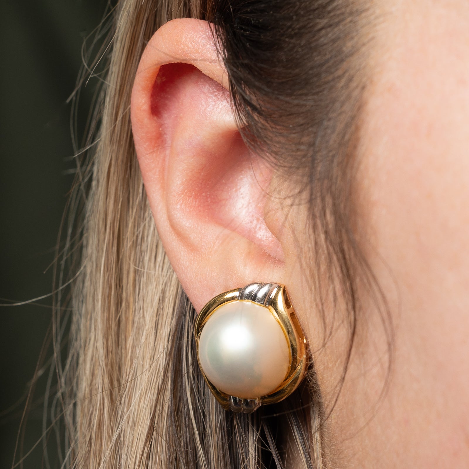 'Mikimoto' Mabe Pearl Stud Earrings | 16.00mm |