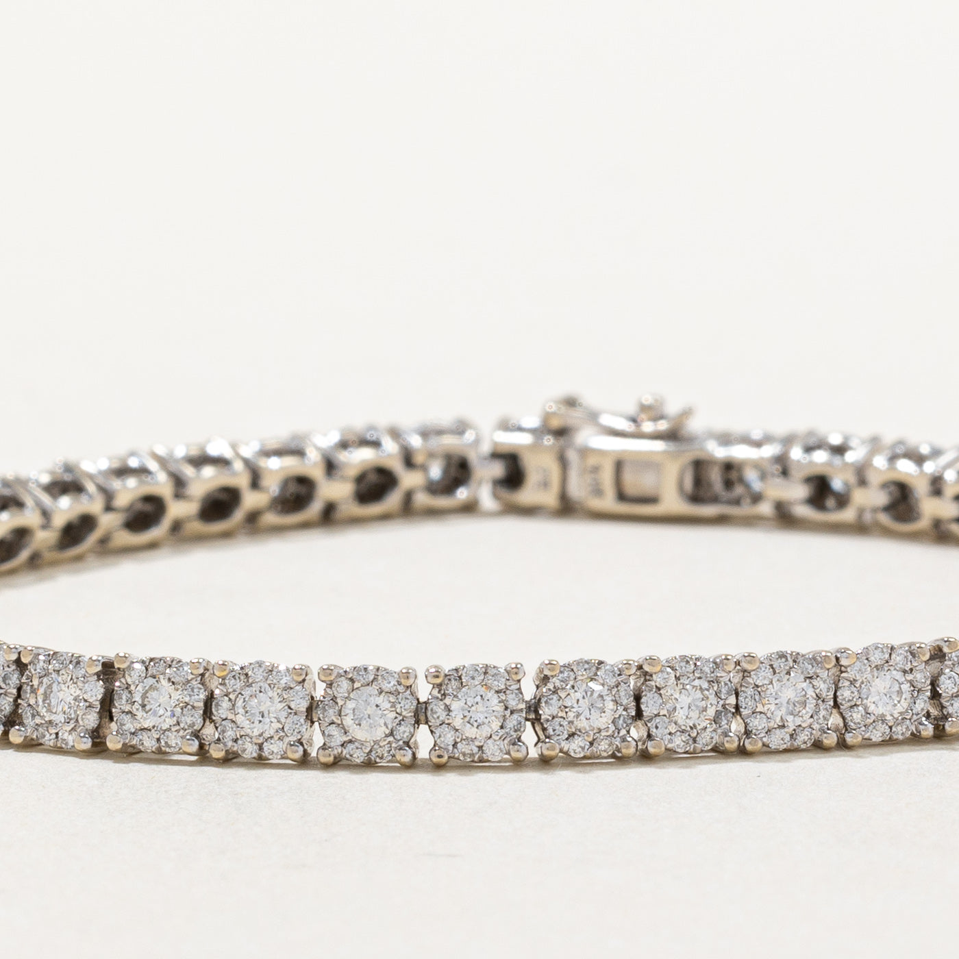 Diamond Halo Tennis Bracelet 5.04ctw 7.25