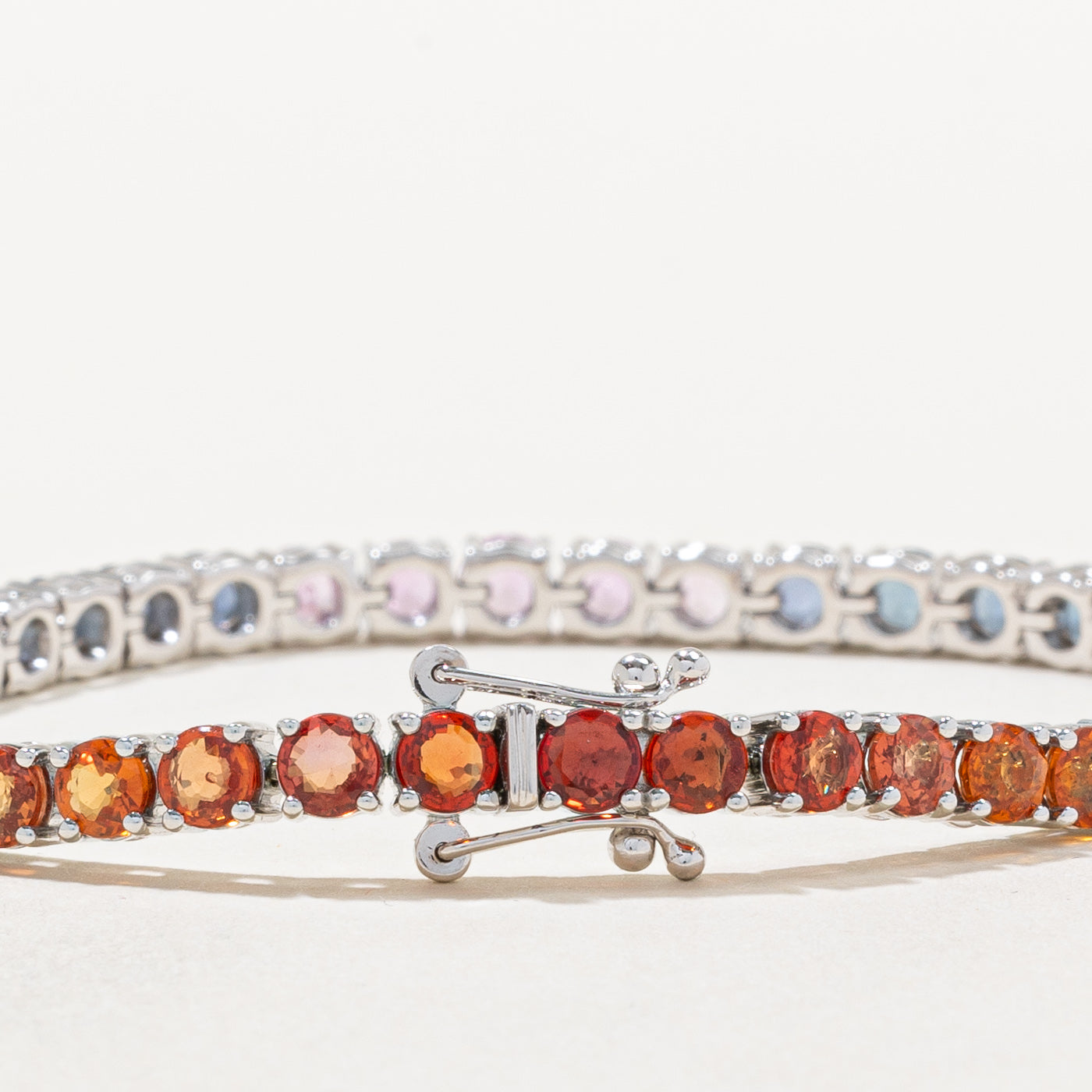 Rainbow Sapphire Tennis Bracelet | 14.70ctw | 7" |