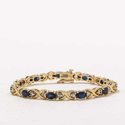 Sapphire & Diamond Bracelet | 7.23ctw, 1.22ctw | 7