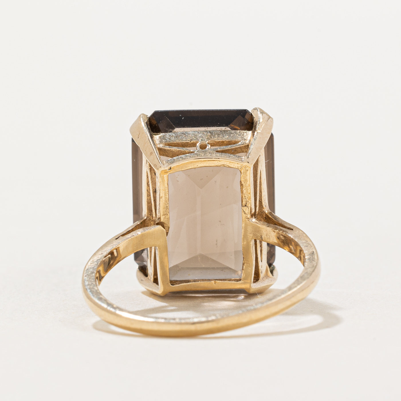 Bague cocktail en quartz fumé | 12,09 ct | Taille 7,75 |