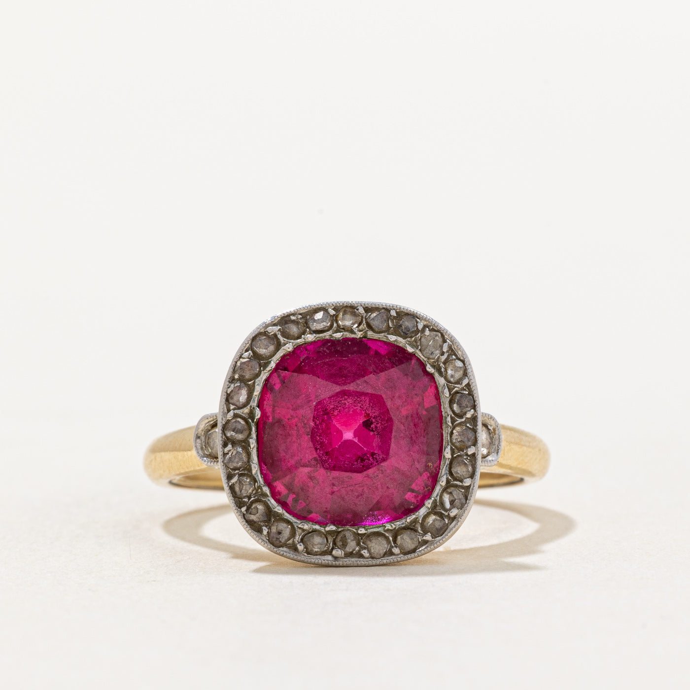 Lab Grown Ruby & Natural Diamond Cocktail Ring | 5.49ct, 0.26ctw | SZ 7.25 |