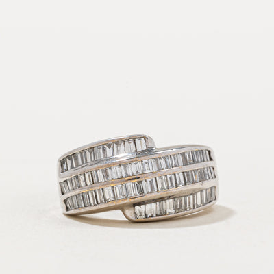 Baguette Diamond Waterfall Ring | 1.68ctw | SZ 6.25 |