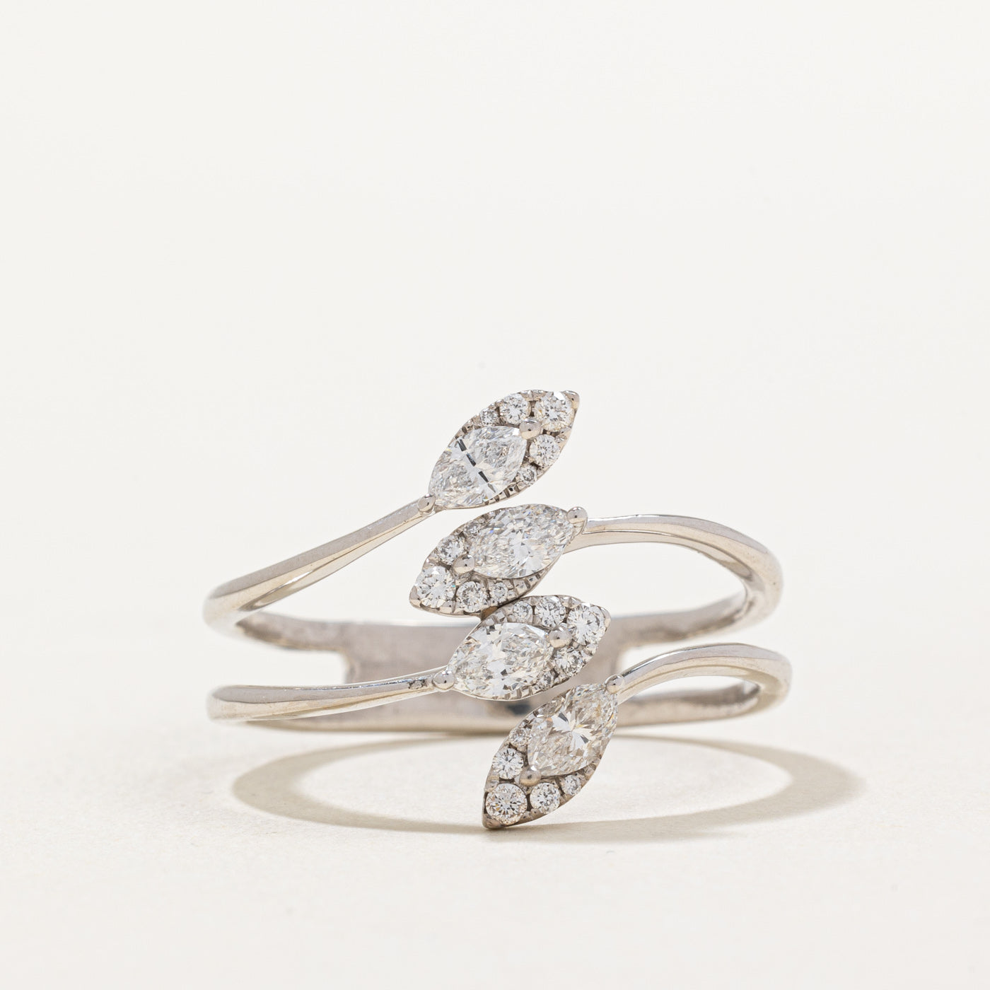 Diamond Cocktail Wrap Ring | 0.83ctw | SZ 11 |