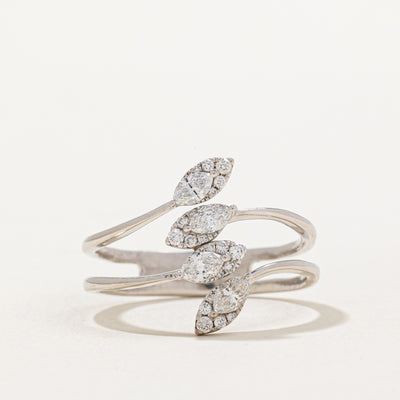Diamond Cocktail Wrap Ring | 0.83ctw | SZ 11 |