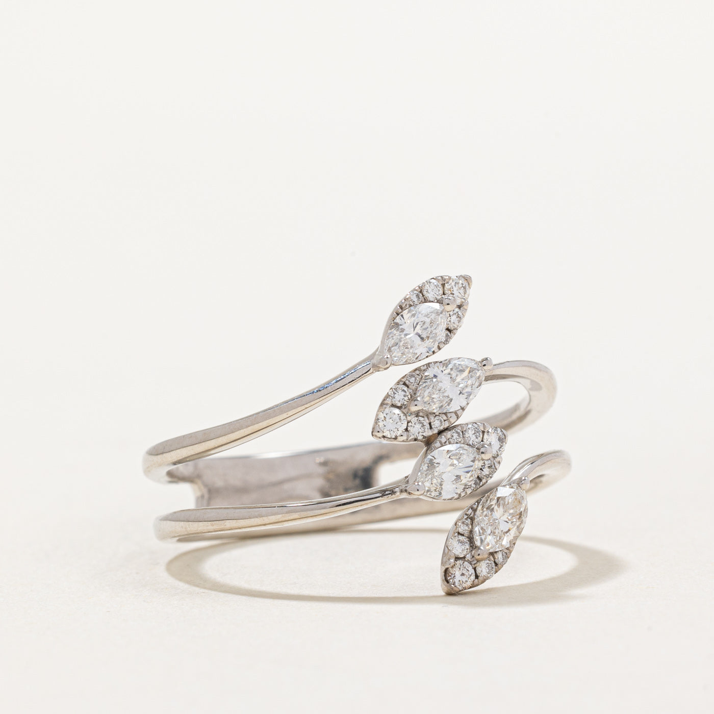 Diamond Cocktail Wrap Ring | 0.83ctw | SZ 11 |