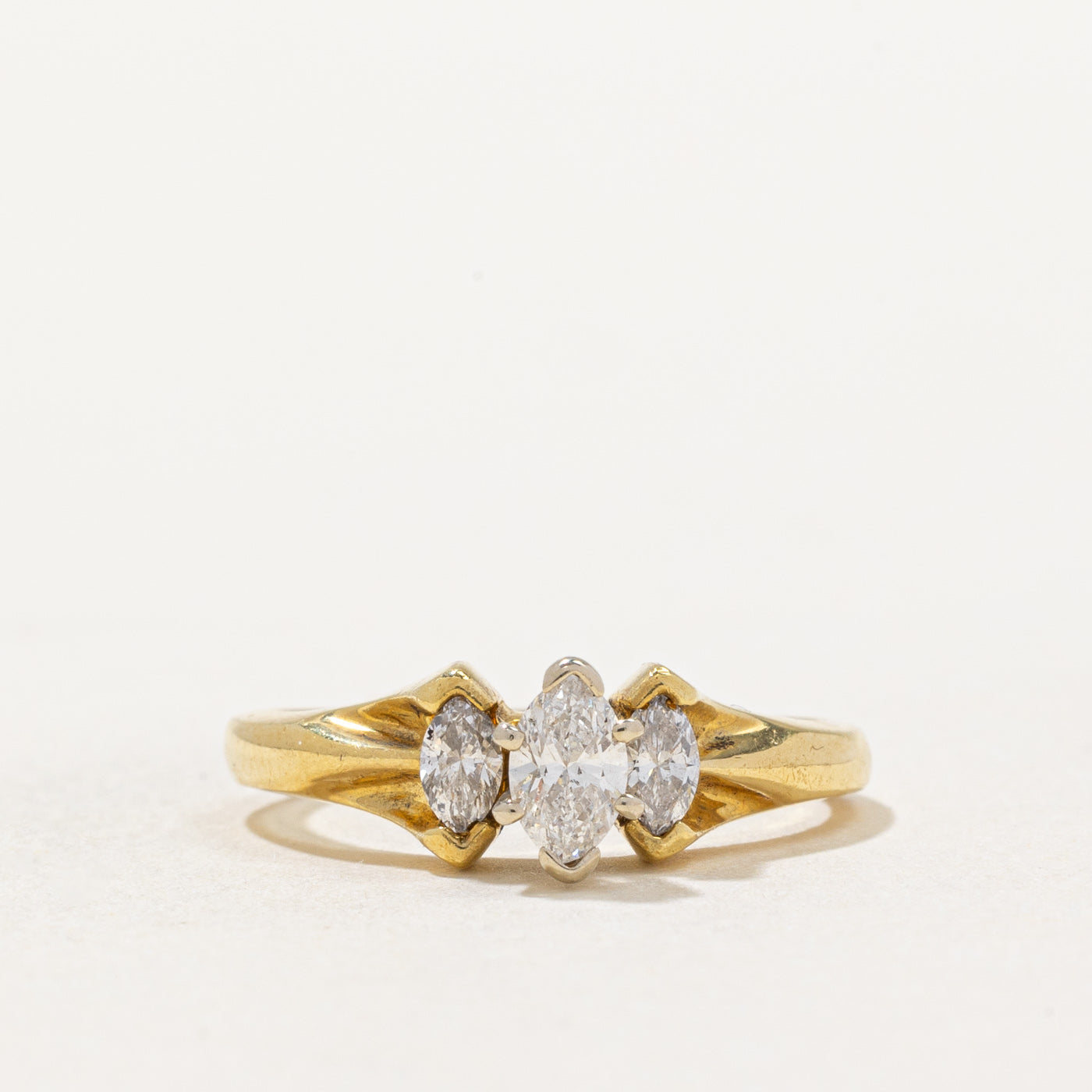 Three Stone Marquise Diamond Engagement Ring | 0.50ctw | SZ 5.25 |