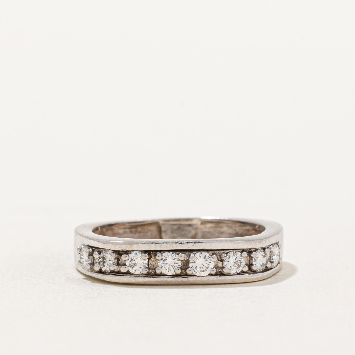 Semi Eternity Diamond Soft Square Ring | 0.34ctw | SZ 6.75 |