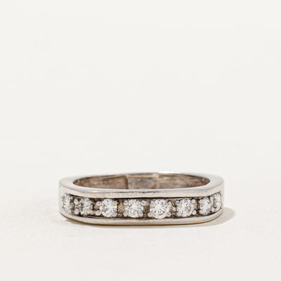 Semi Eternity Diamond Soft Square Ring | 0.34ctw | SZ 6.75 |