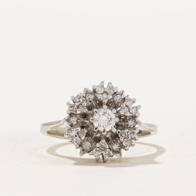 Diamond Flower Ring | 0.41ctw | SZ 5.75 |
