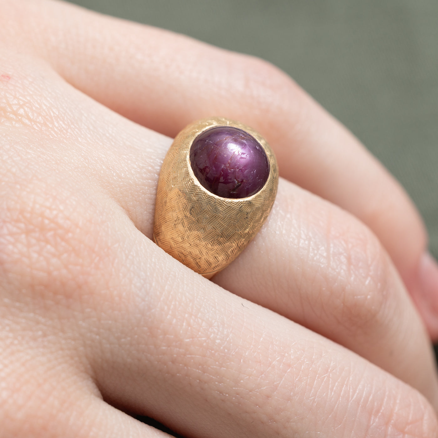Cabochon Star Ruby Ring | 5.00ct | SZ 6.75
