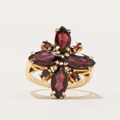Marquise Cut Garnet Cocktail Ring | 4.28ctw | SZ 6.25