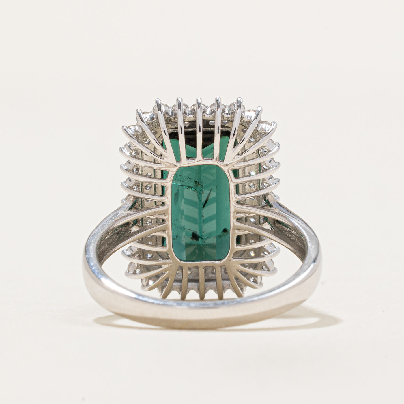 Tourmaline & Diamond Halo Ring | 4.90ct, 0.52ctw | SZ 8